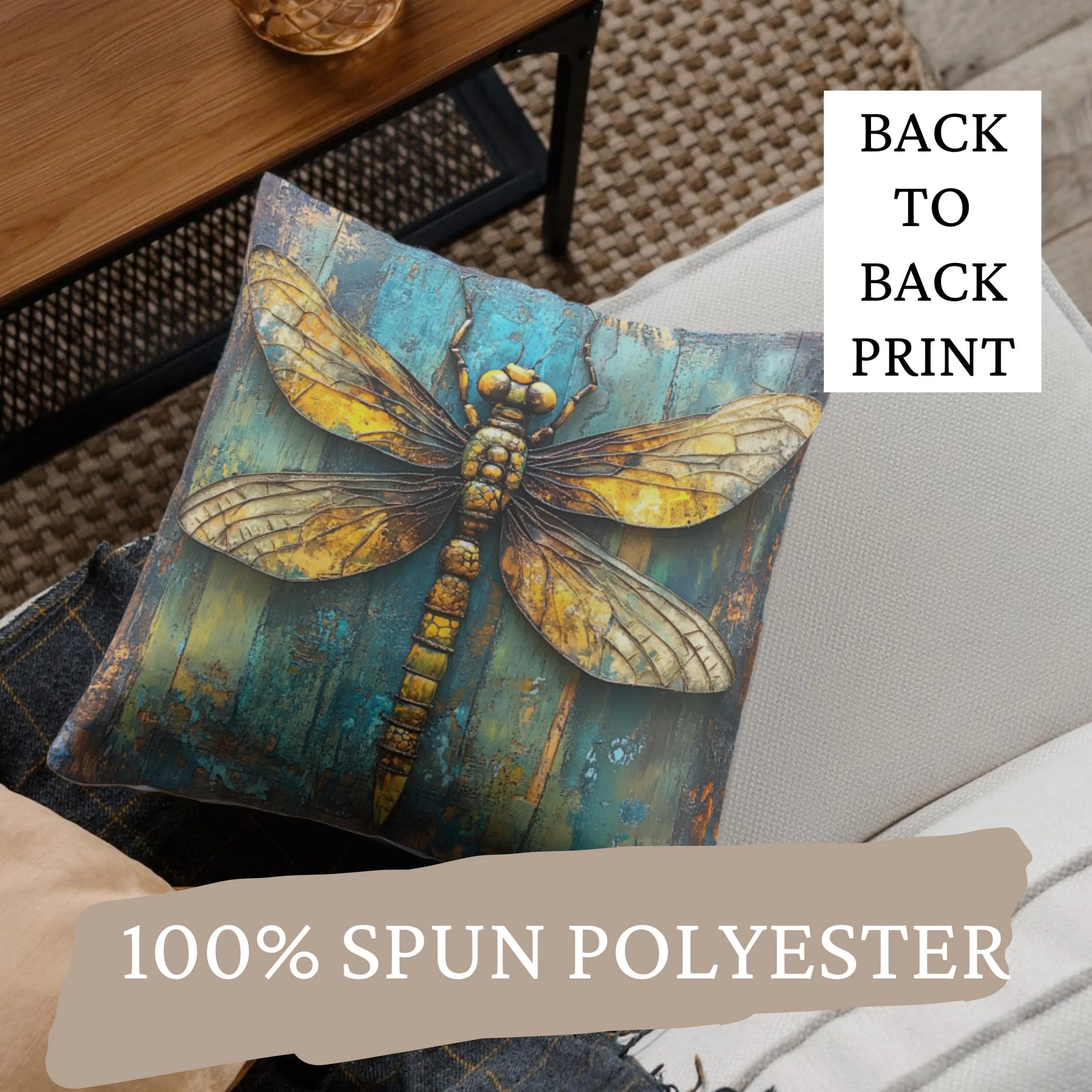 Vintage Dragonfly Throw Pillow - Image 5