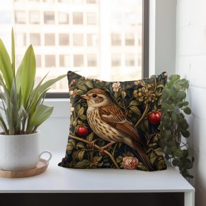 Woodland Songbird Throw Pillow